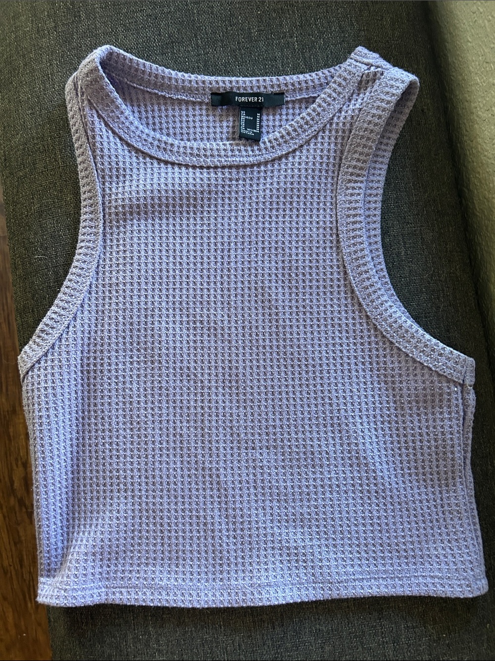 Forever 21 Light Lavender Waffle Knit Tank